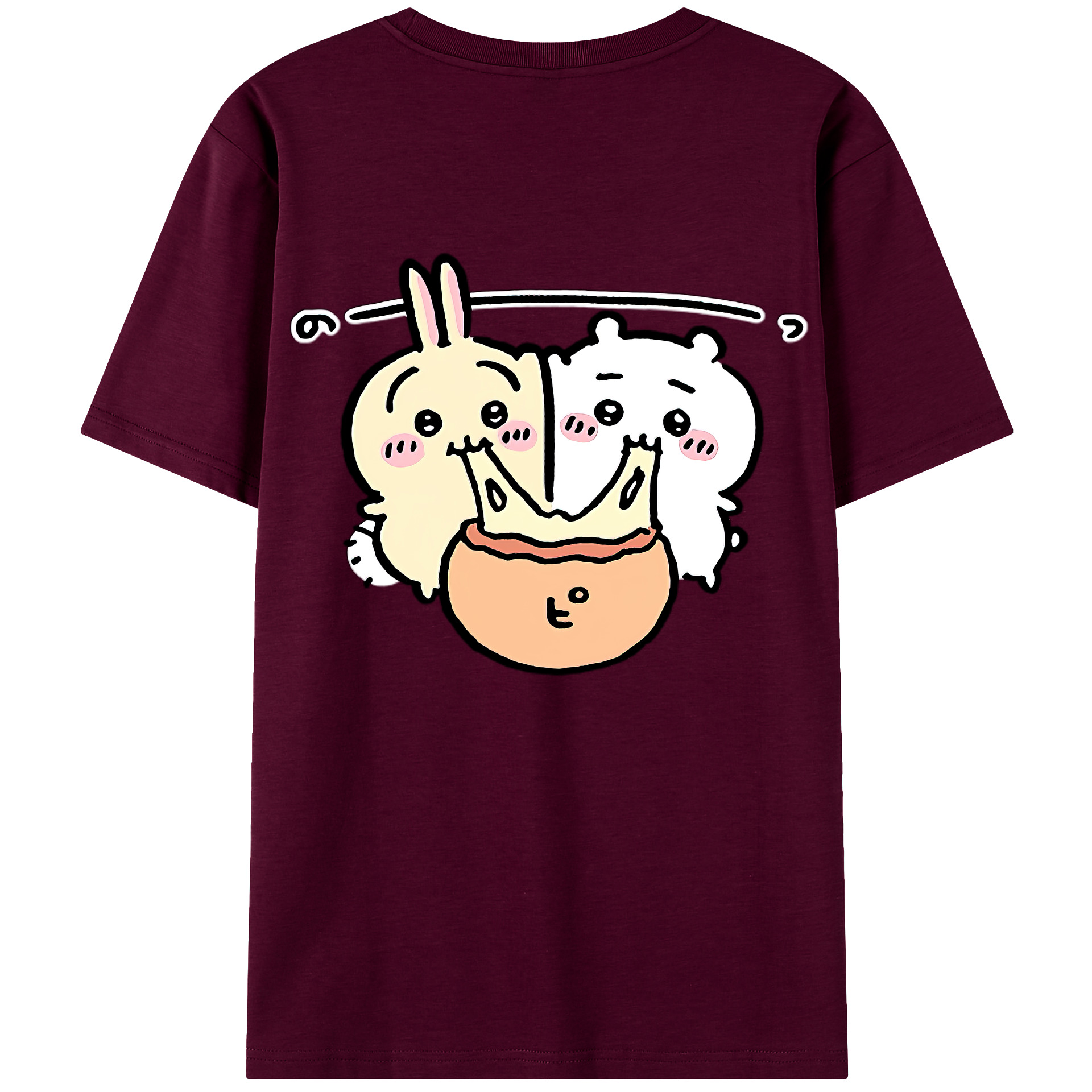 （画像用） ちいかわ うさぎ Chii-kawa usagi レディース半袖Tシャツ(バックプリント)